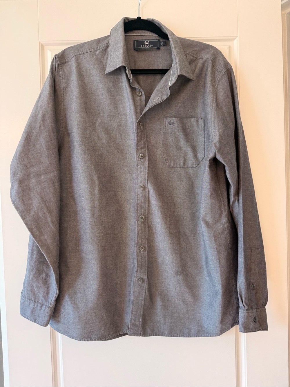Coast from Palmetto Moon Long Sleeve Button-Up Shirt in Heather Gray